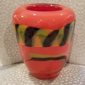 DESIGNER NEW glass VASE signed by ALEKSANDRA 2003